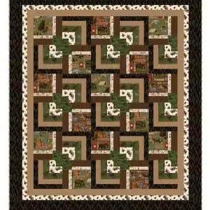 Cabin in the pines pattern  / by Pinetree country quilts/ different sizes / Pictured with Pine Grove fabrics / sale