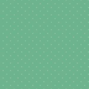 May include: A seamless pattern featuring a light green background with a repeating pattern of small white crosses. The crosses are evenly spaced across the surface, creating a textured appearance. The design is simple and clean.