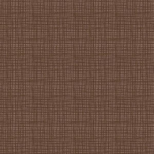 May include: A close-up of a brown woven fabric with a crosshatch pattern. The fabric has a textured appearance, with darker brown lines creating a grid-like design over a lighter brown background. The pattern is consistent across the entire surface.