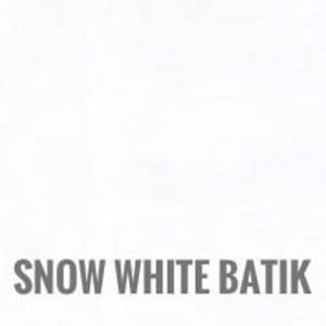 May include: Snow white batik fabric with a subtle pattern. The fabric is soft and smooth, and it would be perfect for a variety of projects, such as quilting, clothing, and home decor.