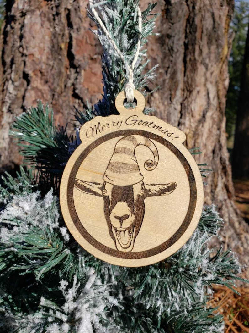 Goat Christmas Tree Ornament 