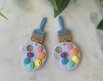 Art Teacher Earrings| Paint palette earrings