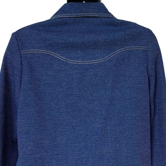 Vintage Mr. Alex Shirt Western Blue Chambray Coll… - image 6