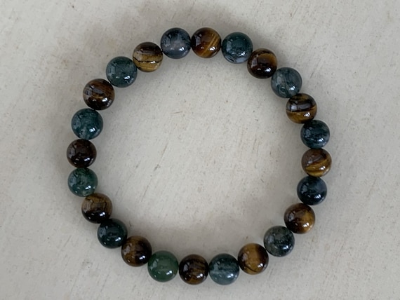 Braccialetto Di Perline Spirituali Di Occhio Di Tigre - Foto 3