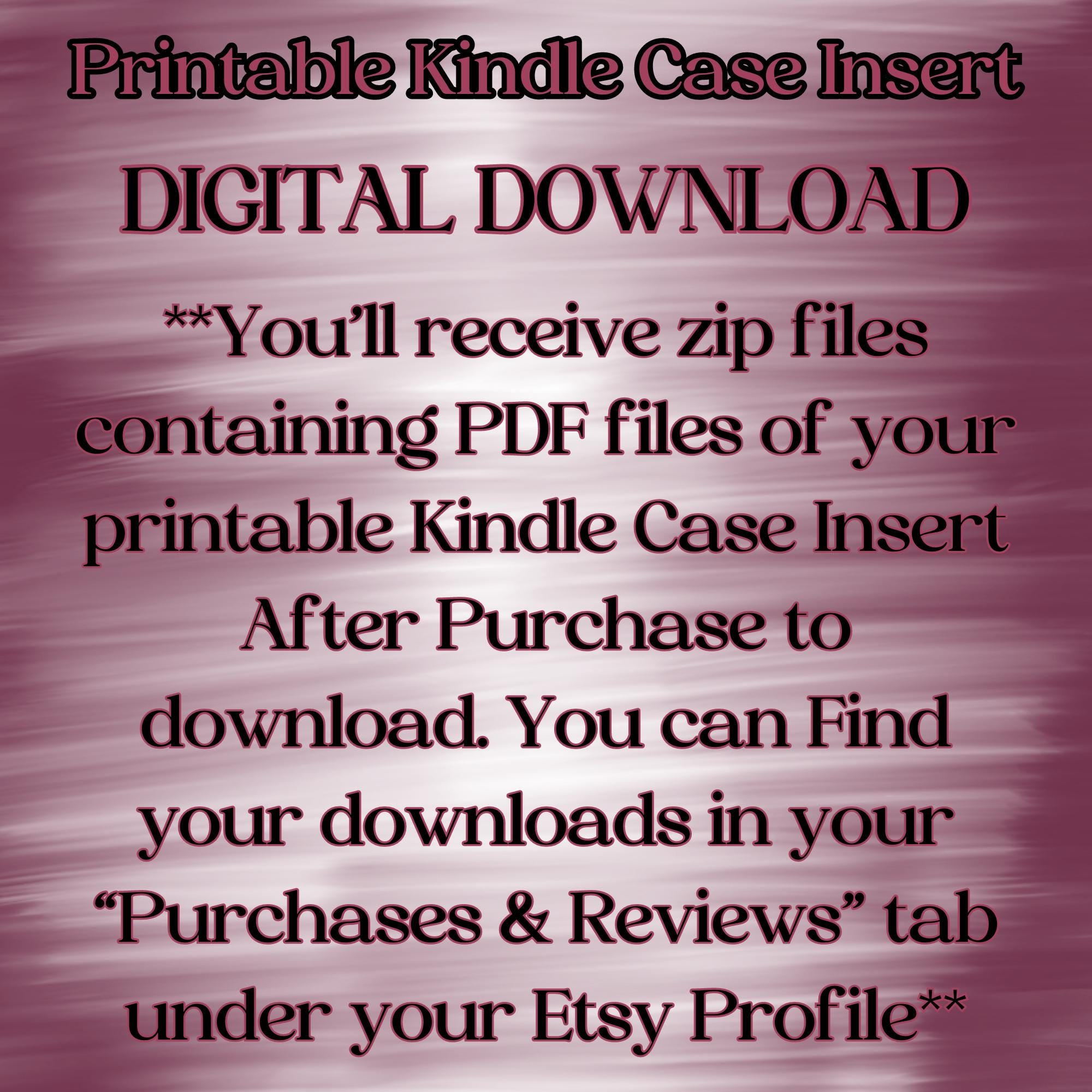 Kindle Case Insert for Paperwhite 11th Ereader Clear Case Book Lover ...