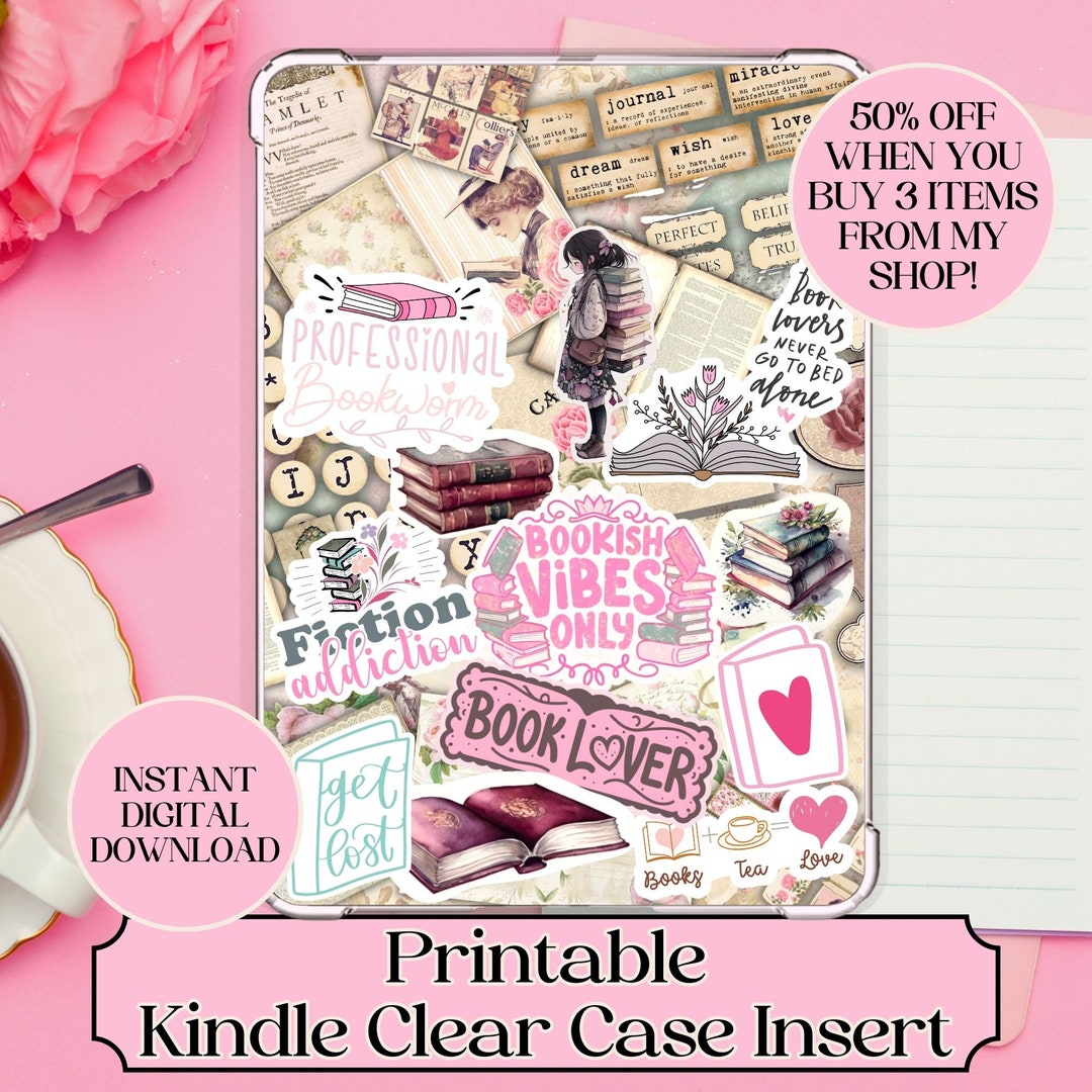 Kindle Case Paperwhite, Basic, Oasis Clear Case Insert Stickers ...
