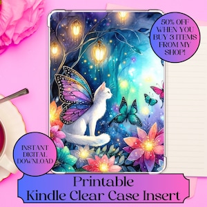 Kindle Case Paperwhite, Basic, Oasis Clear Case Insert Printable for eReader Book Lover Gift Academia Bookish Merch Accessories Download PDF