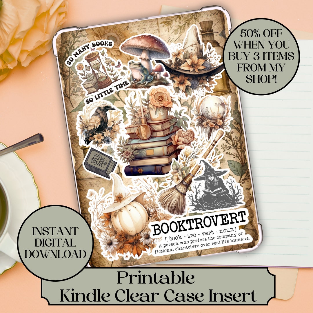 Kindle Case Paperwhite, Basic, Oasis Clear Case Insert Printable for ...
