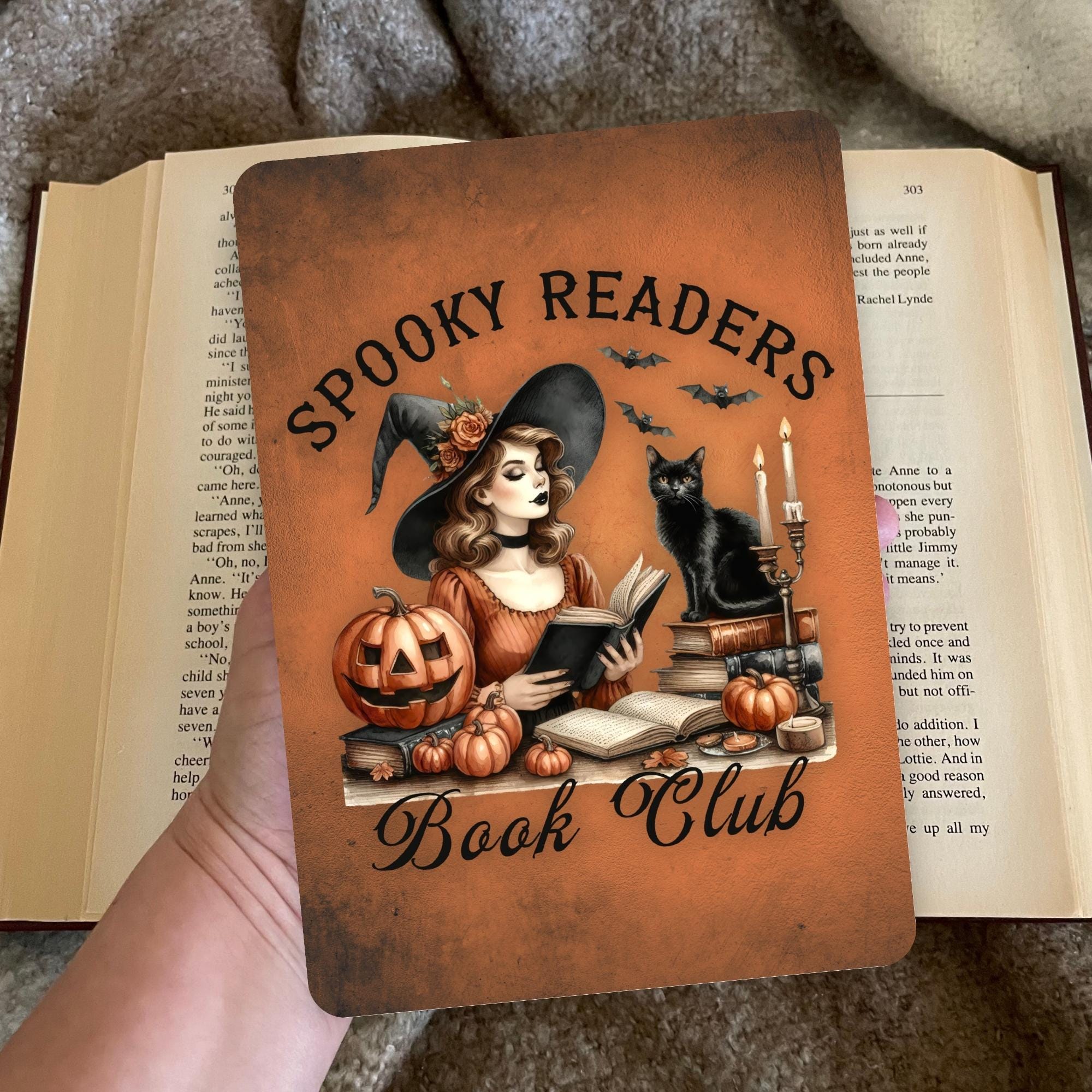 Kindle Insert for Paperwhite 11th, 12th Gen, Kindle Basic Clear Case, Bookish Witchy Fall Halloween Book Lover eReader Accessories PRINTABLE