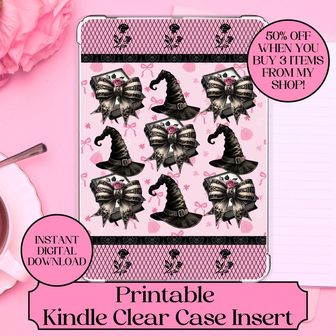 Kindle Case Insert Paperwhite, Basic, Oasis Printable for Ereader Clear ...