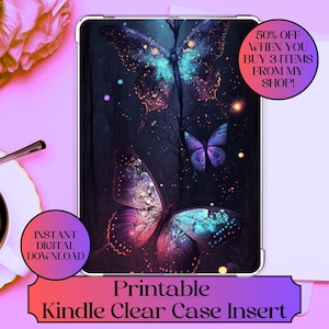 Kindle Case Paperwhite, Basic, Oasis Clear Case Insert Printable for eReader Book Lover Gift Academia Bookish Merch Accessories Fantasy PDF