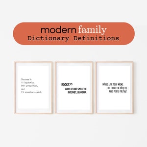 Modern Family Quote Prints | Modern Family TV Show Printable Wall Decor | Modern Family Funny Tucker Pritchett Dunphy Family Quotes