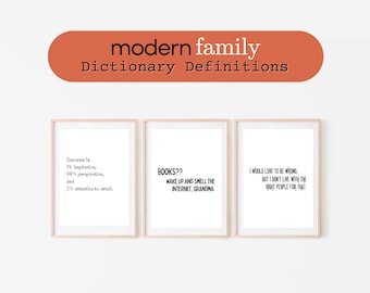 Modern Family Quote Prints: Funny TV Show Wall Decor (PDF)