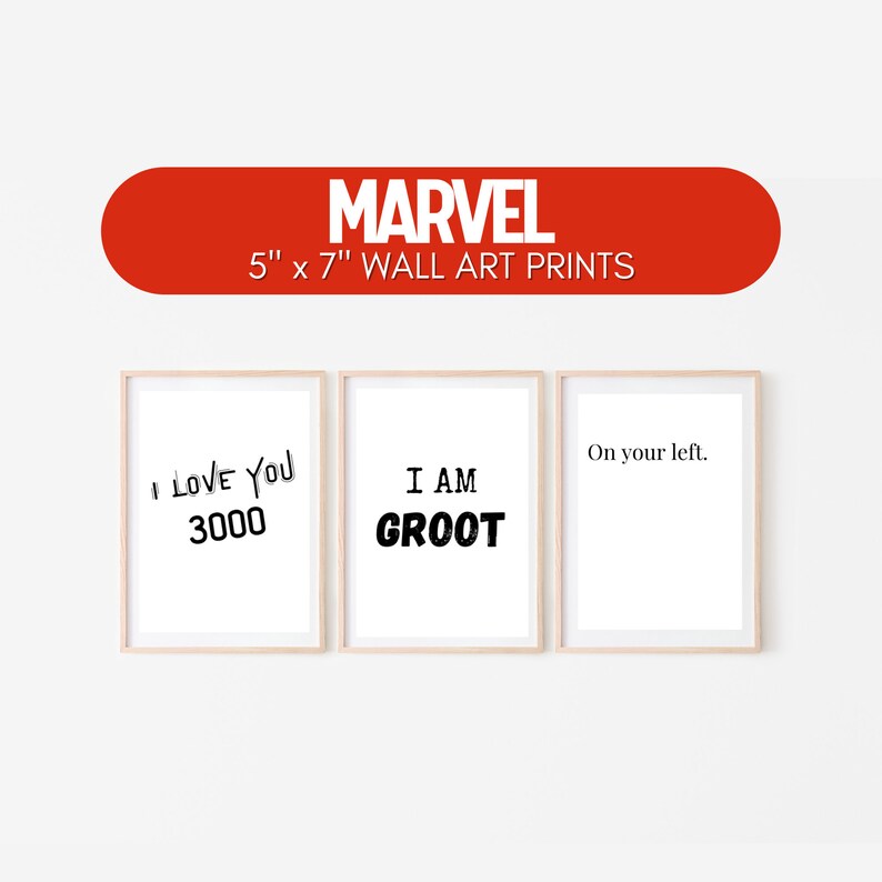 Marvel Printable Wall Art MCU Printable Wall Art Marvel Quotes Marvel