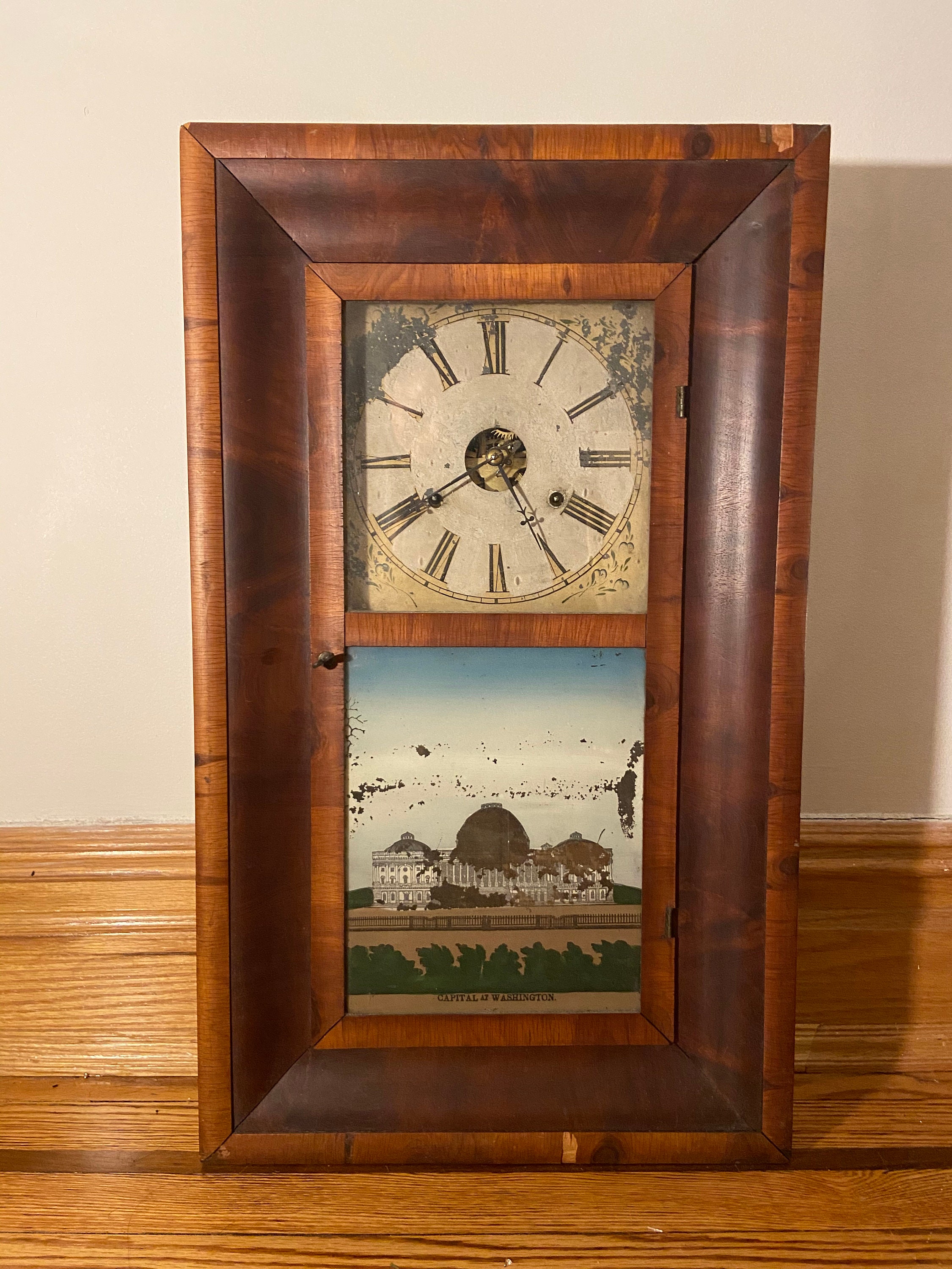 Antique 1851 Chauncey Jerome Patent Brass Clock Etsy