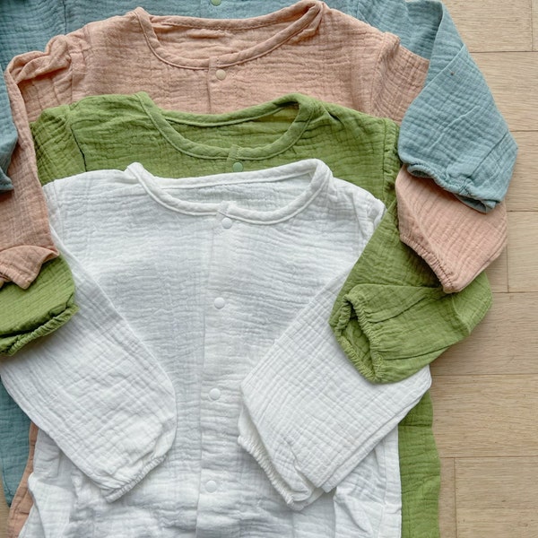 Musselin Bodysuits, langärmlig, für Baby & Kleinkind