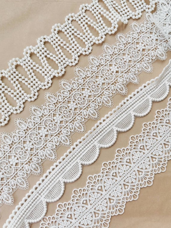 White Wide Lace Trim