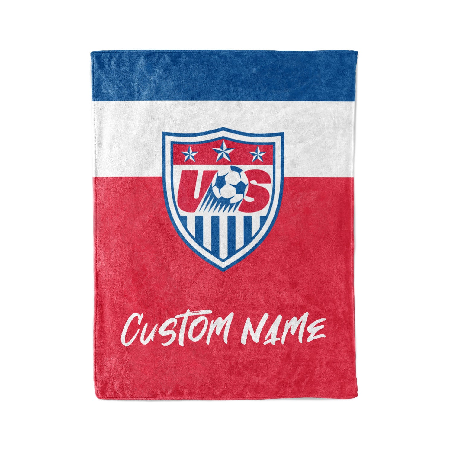 Custom US Soccer Personalized Fleece and Sherpa Blanket Etsy