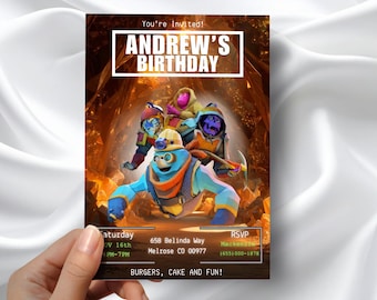 Animal Company Birthday Invitation | Fun VR Game Theme Kids Party Invite | Digital Download 5x7 Editable Template | Virtual Reality Party