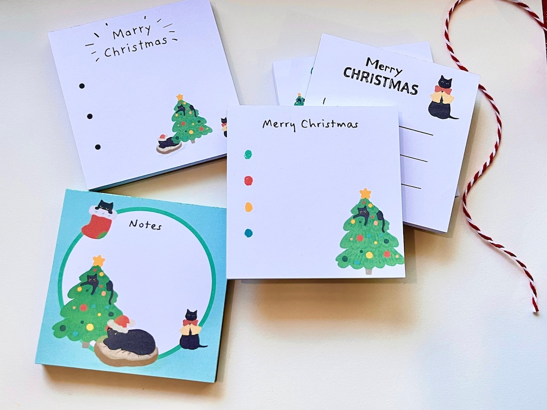 Christmas Note Pad, Handmade Gift, Handmade Notepad, Christmas Stocking