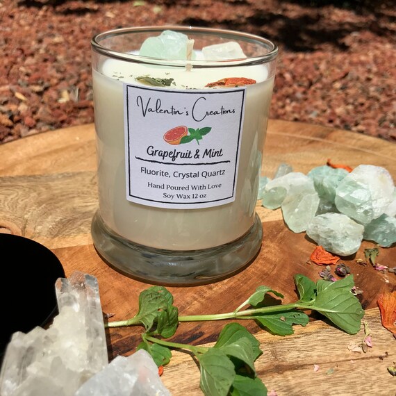Grapefruit & Mint Candle Etsy