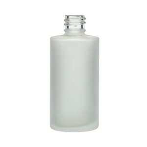 2 oz Frosted Glass Cosmetic Bottle, 18-415 Neck, 60ml. No Cap, Bottle only
