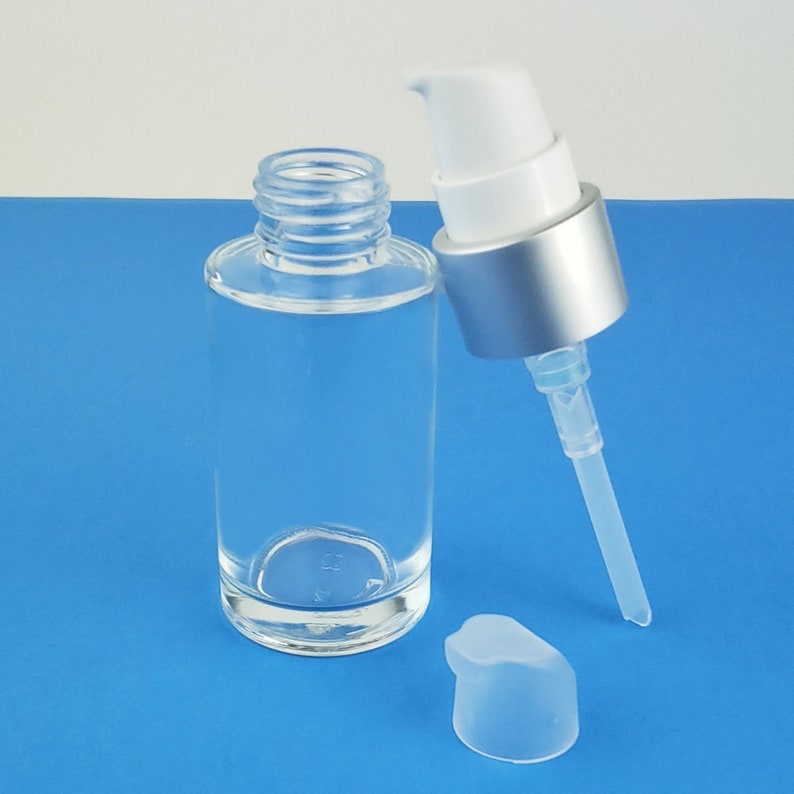 Clear Glass Bottle Set for Lotions Creams & Serums 50ml / Etsy