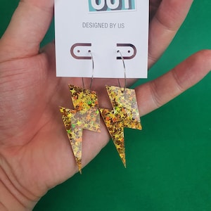 Lightning Bolt Acrylic Earrings