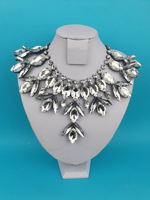 Handmade Premium Cut Crystal Necklace. Perfect for Events, Performers, Weddings, Drag, Burlesque, Carnival. Costume Jewellery Made in the UK