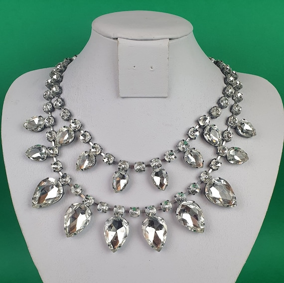 Handmade Premium Cut Crystal Necklace. Perfect for Weddings, Drag, Burlesque, Carnival, Events, Performers. Costume Jewellery Made in the UK
