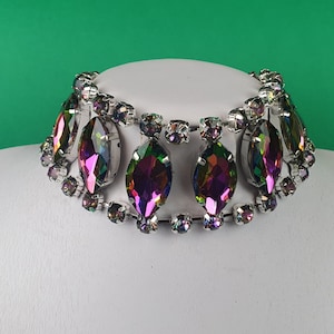 Handmade Premium Cut Crystal Choker Necklace. Perfect for Weddings, Drag, Burlesque, Carnival, Performers. Costume Jewellery Made in the UK