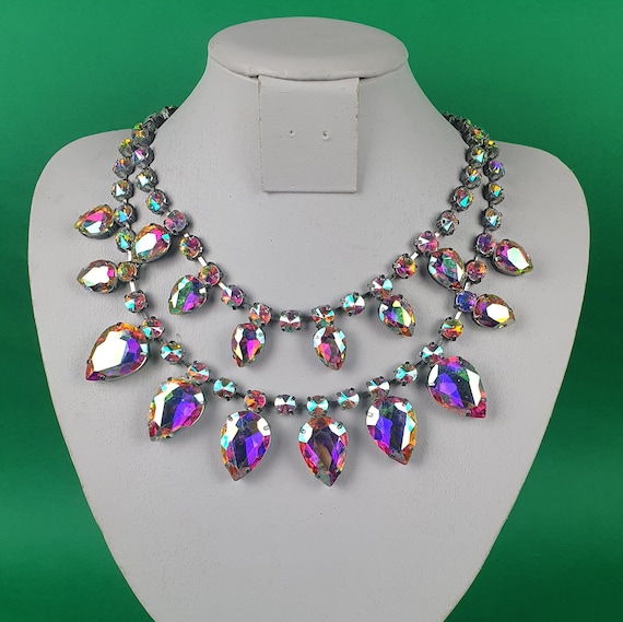 Handmade Premium Cut Crystal Necklace. Perfect for Weddings, Drag, Burlesque, Carnival, Events, Performers. Costume Jewellery Made in the UK