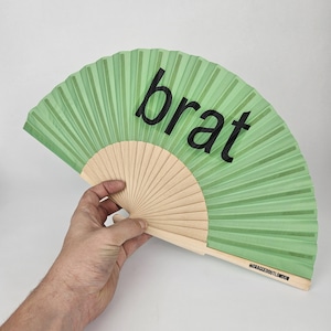 Handheld Brat Folding Fan - Compact Bamboo Fan for Festivals, Holidays & Summer Days