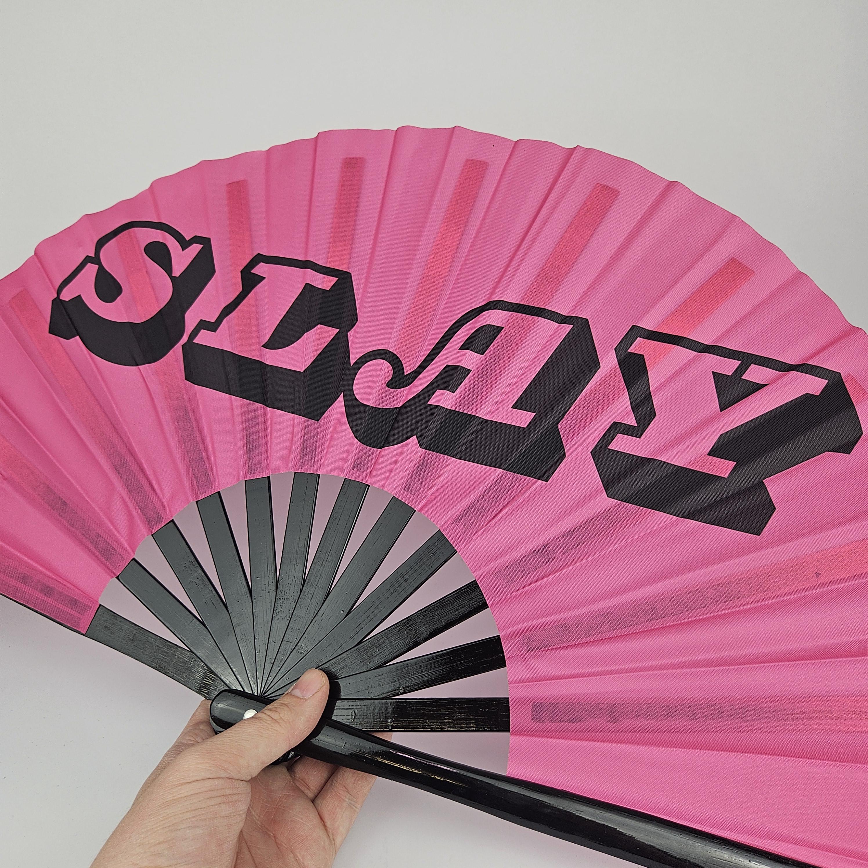 SLAY Giant Bamboo Clack Fan, Including a Draw String Bag
