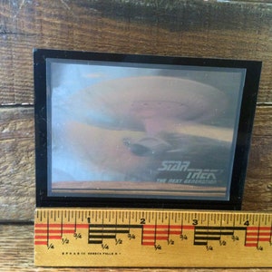 Star Trek USS Enterprise-D Hologram in Lucite Block Skybox 1994