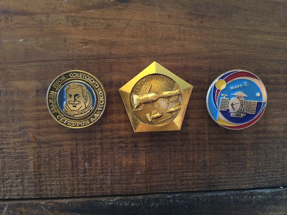 Soviet Space Program Commemorative Pins - image 1