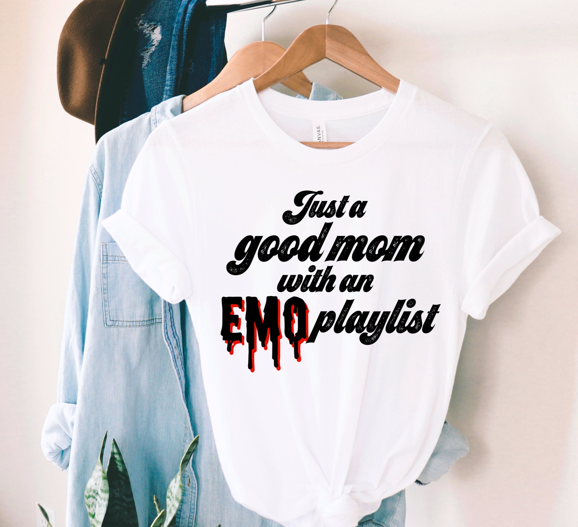Just a Good Mom with an Emo Playlist Emo Mom Shirt Mom Etsy