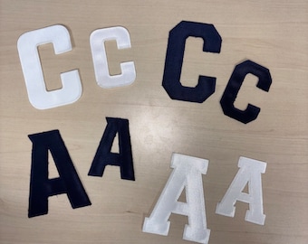 Embroidered Captain/Assistant (C/A) Iron On Twill Patch for Sports Jerseys