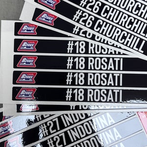 Pegatinas personalizadas para palos de hockey para jugadores o equipos
