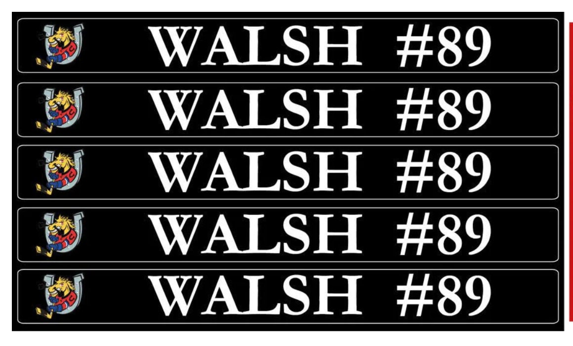 Hockey Stick ID Labels, Hockey Stick Labels, Custom Labels, Hockey