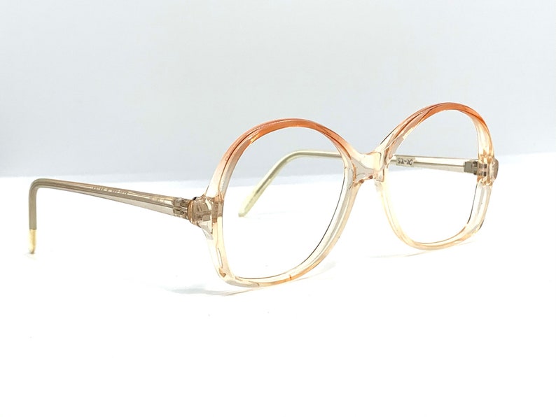 Hippie Glasses Frames New Old Stock 70s Oversize Clear /& Pink Round Eyeglass Frames Large Clear Womans Eyeglasses Glasses Frames