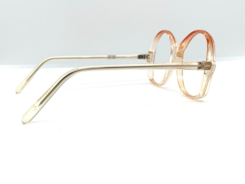 Hippie Glasses Frames New Old Stock 70s Oversize Clear /& Pink Round Eyeglass Frames Large Clear Womans Eyeglasses Glasses Frames