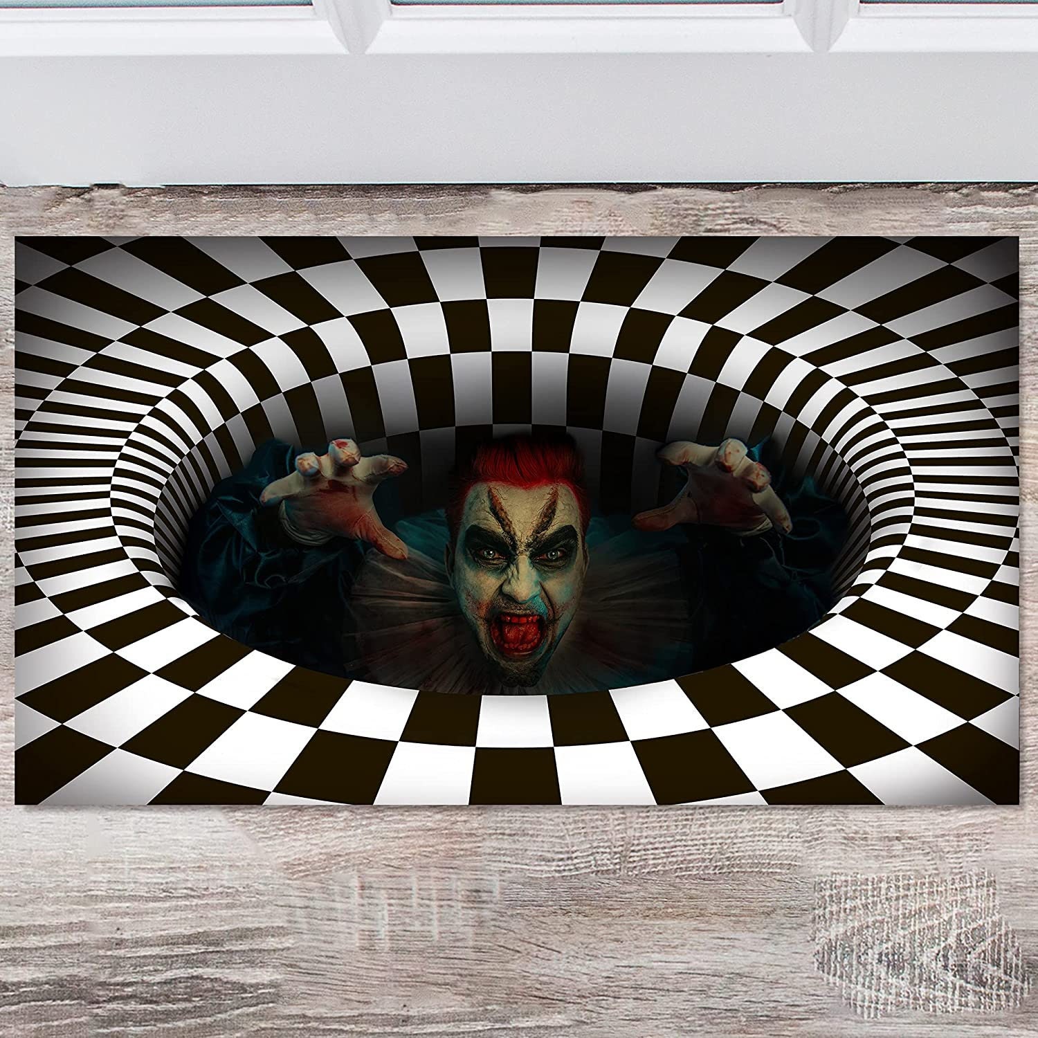 Halloween 3D Vortex Illusion Scary Clown Doormat 30 Inches by Etsy UK