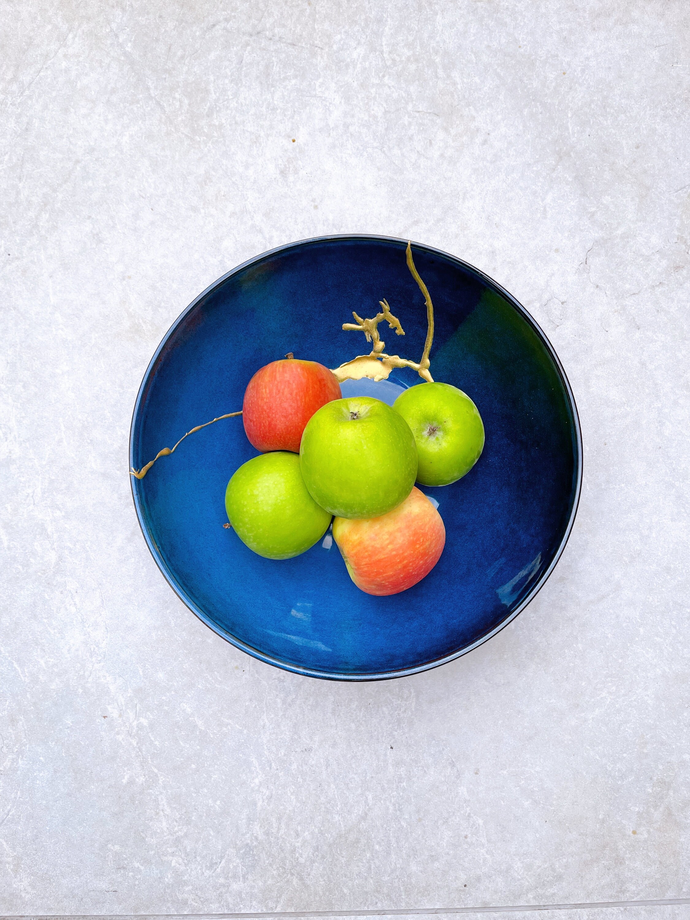 Kintsugi Extra Large Bowl, Navy Blue Ceramic Bowl, Fruit Bowl138 Etsy