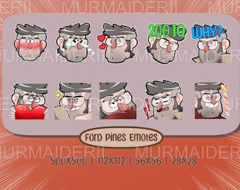 Ford Pines Emotes For Twitch, Discord, Youtube