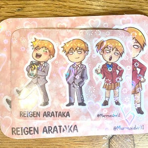 Reigen Arataka Mini Holographic Sticker Sheet
