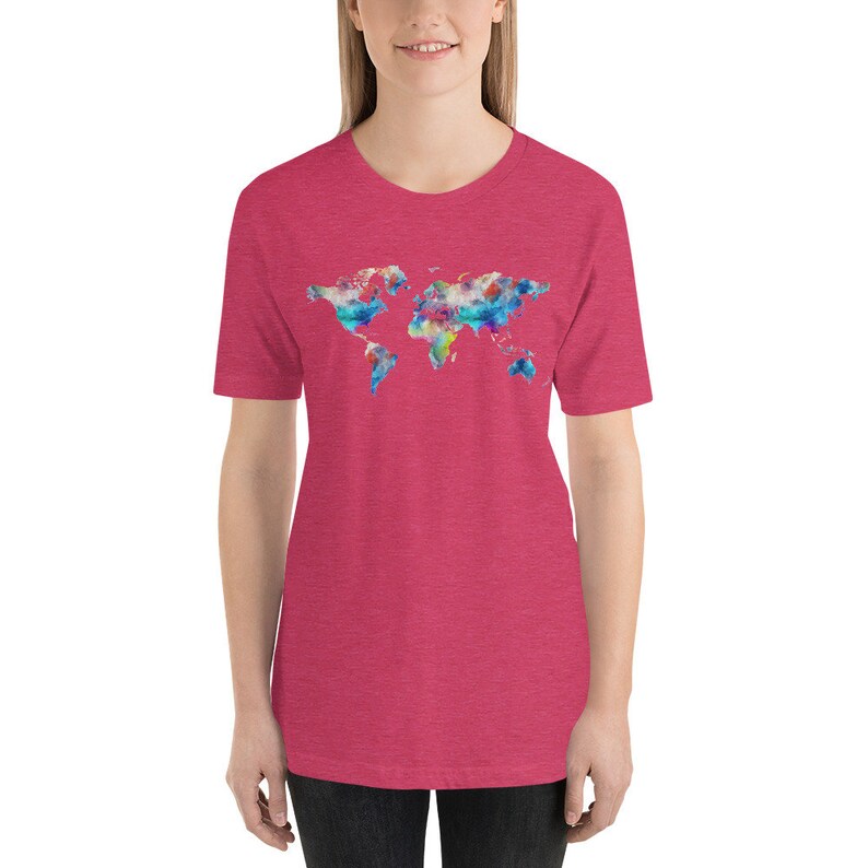 Watercolor World Map Tshirt World Map Design Teecolorful Etsy Canada watercolor-world-map-tshirt-world-map-design-teecolorful-etsy-canada