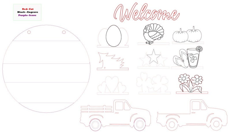 Download Seasonal Vintage truck welcome SVG | Etsy