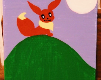 Eevee Moonrise Art acrylique peint à la main