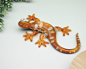 手吹きガラスのヤモリ：コレクター向け爬虫類置物 - Etsy 日本
